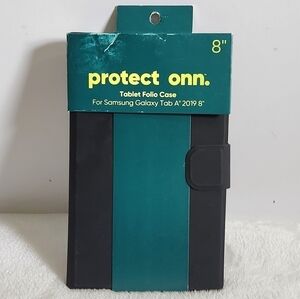 Protect Onn. Samsung Galaxy Tab A Tablet 8" 2019 Folio Black Case NWT